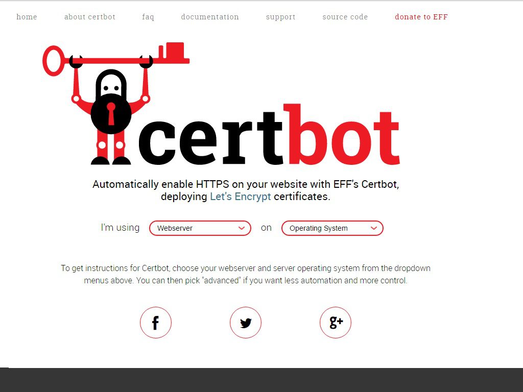 Certbot Website